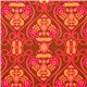 brown Michael Miller fabric with flowers and hearts 1