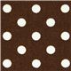 brauner Michael Miller Stoff mit wei�en Polka Punkten  1