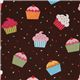 brauner T�rtchen Stoff Streusel Robert Kaufman kawaii 1