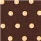 brown echino canvas fabric with beige polka dots 1