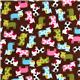 brown fabric with dotted cows by Robert Kaufman USA 2