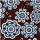 brown flower fabric with ornaments by Robert Kaufman 1