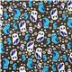 brown owls Kokka oxford fabric flower du Japon2