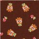 brown owls canvas fabric by Kokka from Japan 1