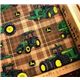 brown tractor fabric checkered John Deere 0.5m 1