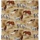 brown wild horses fabric by Robert Kaufman 2