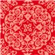 coral Michael Miller fabric with ornaments 1