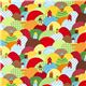 country housel fabric with colourful hills Realizzato da Robert Kaufman 2