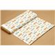 cremefarbener birch Bio-Stoff mit Auto Bus Roller 3