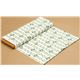 cream birch organic fabric with flower stems turquoise USA 3