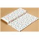 cream birch organic fabric with mopeds in coral and green 3