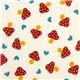 cute Kokka fabric with toadstools & hearts de Jap�n1