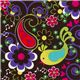 cute Michael Miller fabric green birds flowers 1