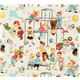cute Michael Miller vintage fabric children playground 2