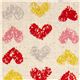 cute colourful hearts Canvas fabric by Kokka from Japan 1