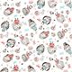 cute fabric with girls cupcakes donuts by Kokka 2