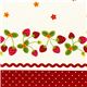 cute fabric with strawberry flowers and dots by Kokka 1