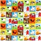 cute farm animal squares fabric de Robert Kaufman 2