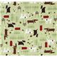 cute green dogs fabric paws Robert Kaufman 2