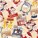 cute honeybee canvas fabric with animals dal Giappone1