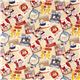 cute honeybee canvas fabric with animals dal Giappone2