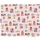 cute matryoshka pink Kokka canvas fabric from Japan 2