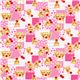 cute patterned fabric de Kokka with bear and apple 2