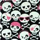 ssser Totenkopf mit pinkem Glitzer Kokka Stoff Japan 1