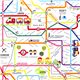 s�sse U-Bahn Karte Kinder Stoff von Kokka Japan 1