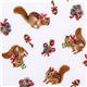 cute white chipmunk fabric by Kokka Japan 1