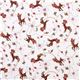 cute white deer fabric with crowns by Kokka Japan 2
