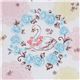 cute white swan fabric with roses de Kokka Japan 1