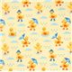 cute yellow duckling fabric in the rain Robert Kaufman 2