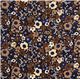 dark blue houndstooth flower designer flannel fabric USA 2