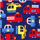 dark blue rescue vehicles fabric by Timeless Treasures USA 1
