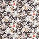 dark grey Michael Miller fabric with turquoise-beige flowers 2