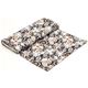 dark grey Michael Miller fabric with turquoise-beige flowers 3