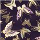 dark purple butterfly fabric with gold Robert Kaufman USA 1