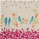 echino canvas Kokka fabric birds pink from Japan 1