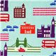 echino canvas designer fabric London blue from Japan 1