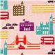 echino canvas designer fabric London pink from Japan 1