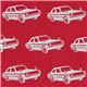 echino canvas designer fabric cars pink from Japan 1