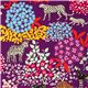 echino Canvas Stoff Bond violett Zebra Leopard 1