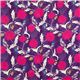 purple echino canvas fabric Dahlia bird & flower Japan 2