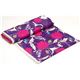 purple echino canvas fabric Dahlia bird & flower Japan 3