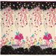 echino Canvas Stoff Wish schwarz Vögel Blumen 3