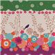 echino canvas fabric birds flap purple from Japan 2