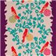 echino canvas fabric birds perch purple du Japon1