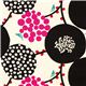echino canvas fabric black berries birds dal Giappone1