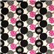echino canvas fabric black berries birds dal Giappone2